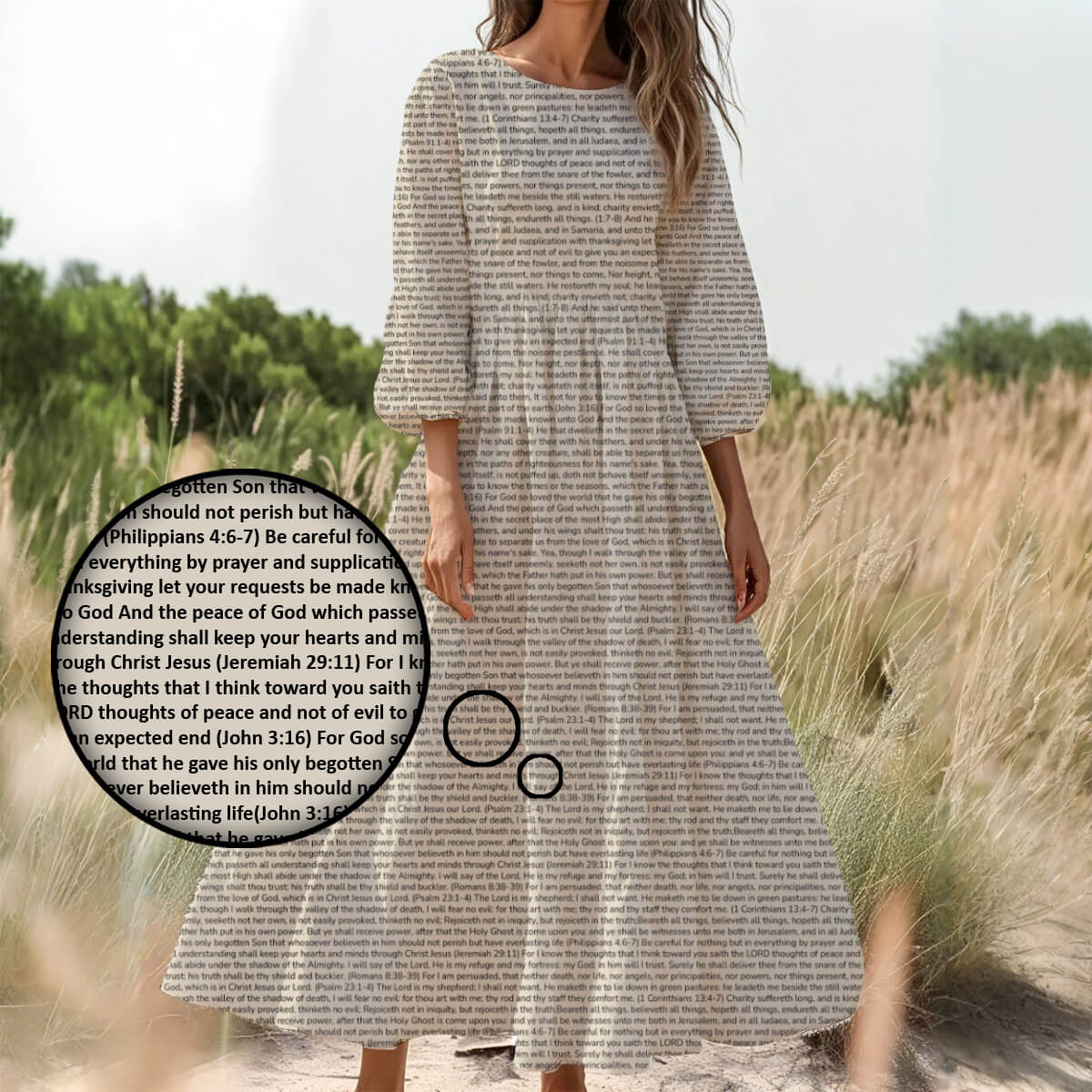 Personalized Women's 3/4 Sleeve Dress