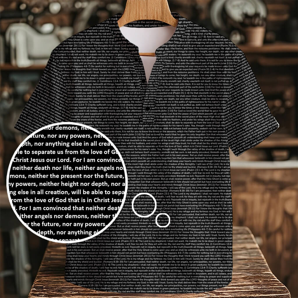 Personalized Men's Henley Short Sleeve Shirt