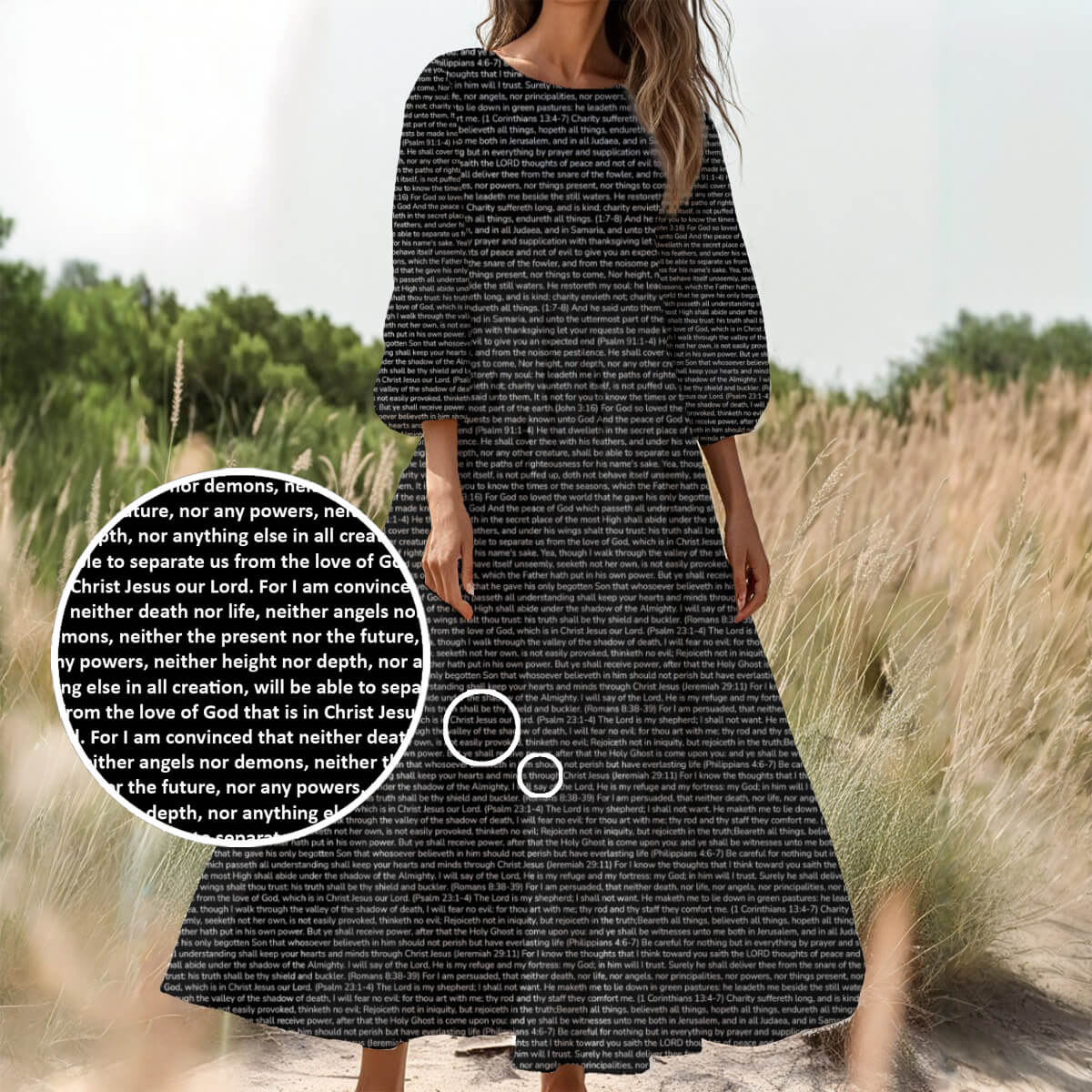 Personalized Women's 3/4 Sleeve Dress