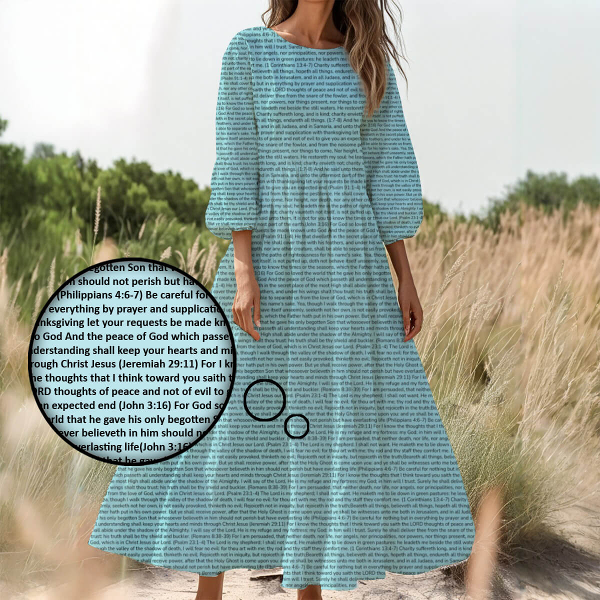 Personalized Women's 3/4 Sleeve Dress