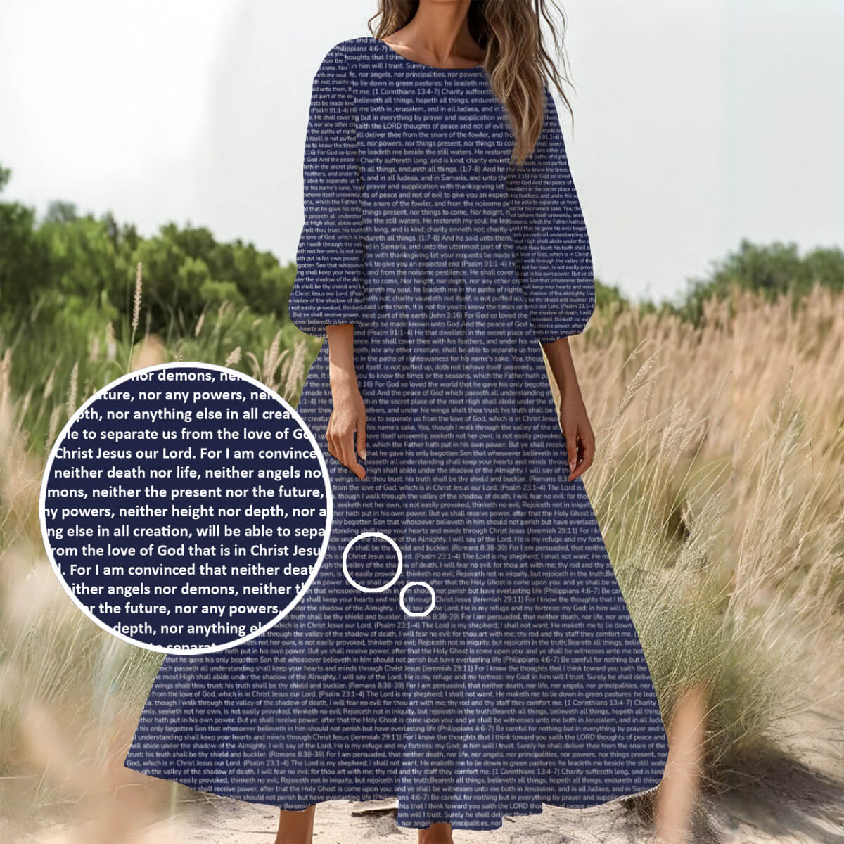 Personalized Women's 3/4 Sleeve Dress