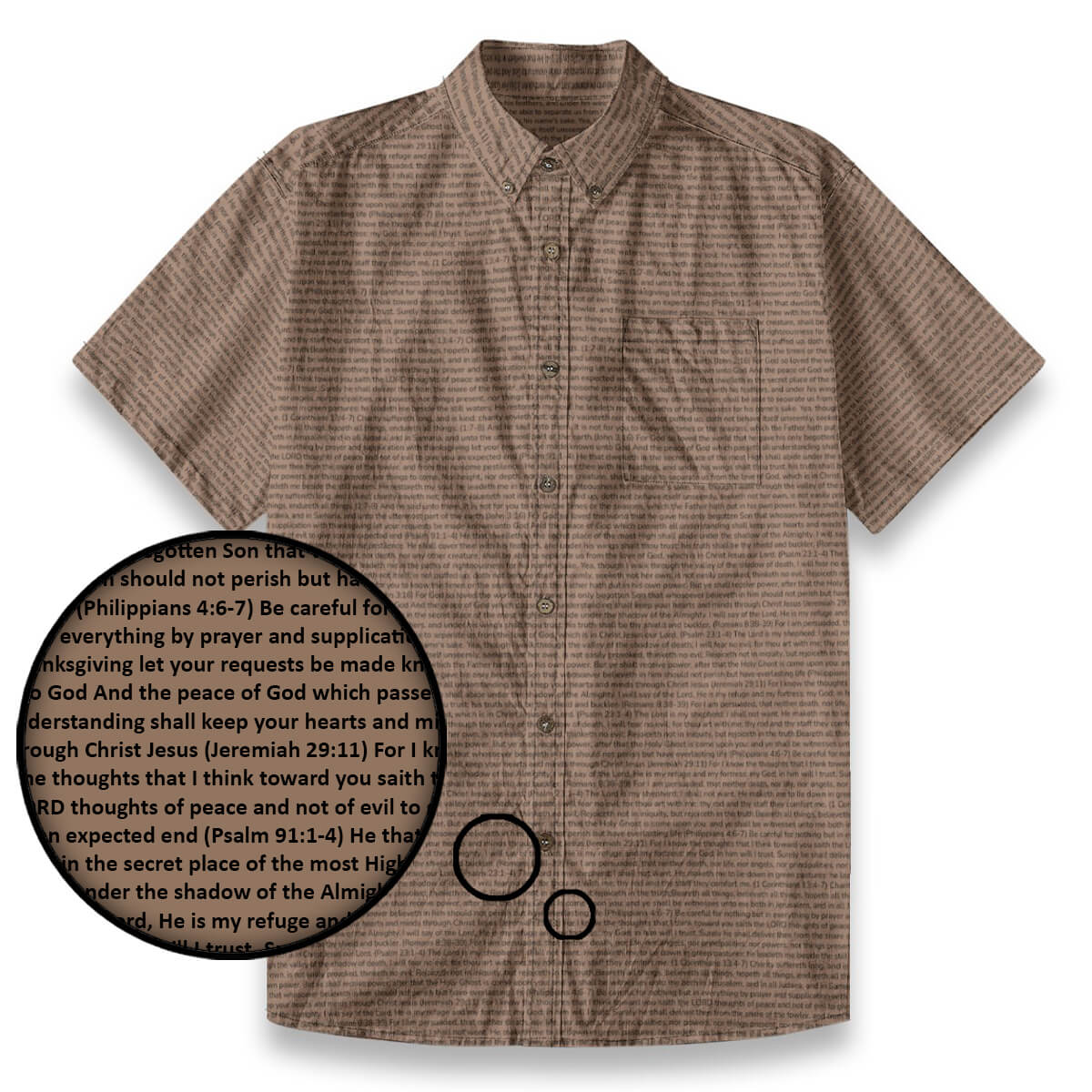 Personalized Men's Linen Textured Cotton Short Sleeve Shirt