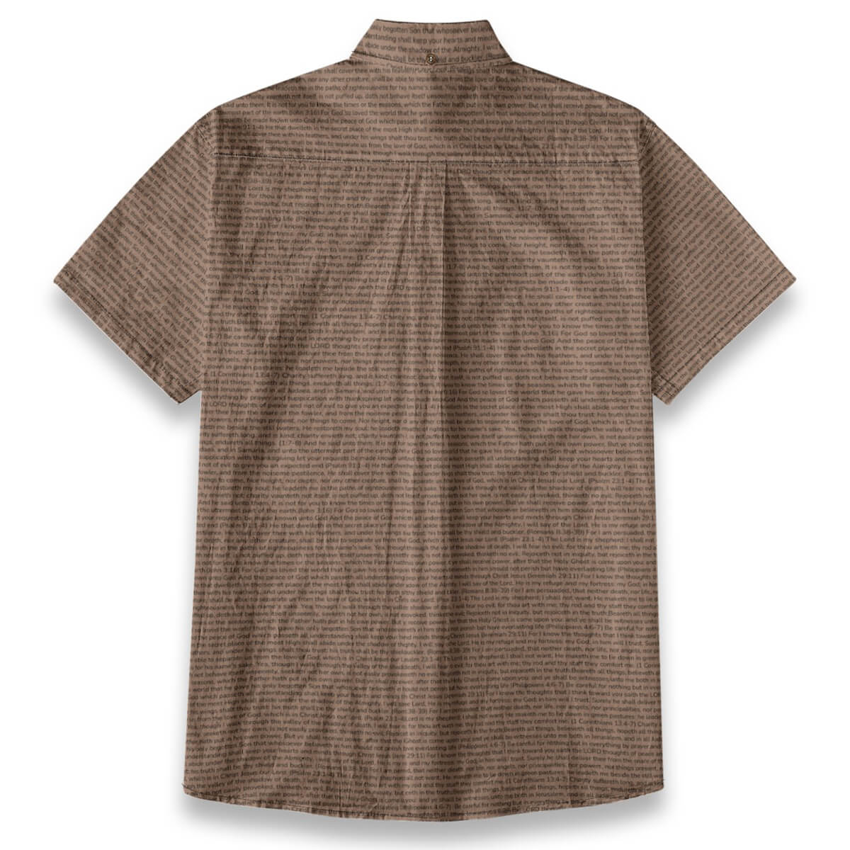 Personalized Men's Linen Textured Cotton Short Sleeve Shirt