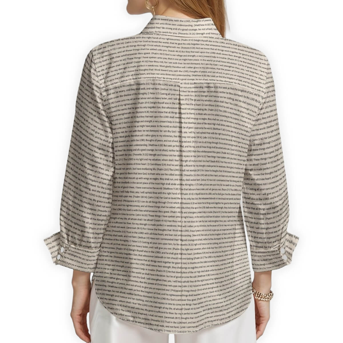 Personalized Women's Linen Textured Cotton 3/4 Sleeve Shirt