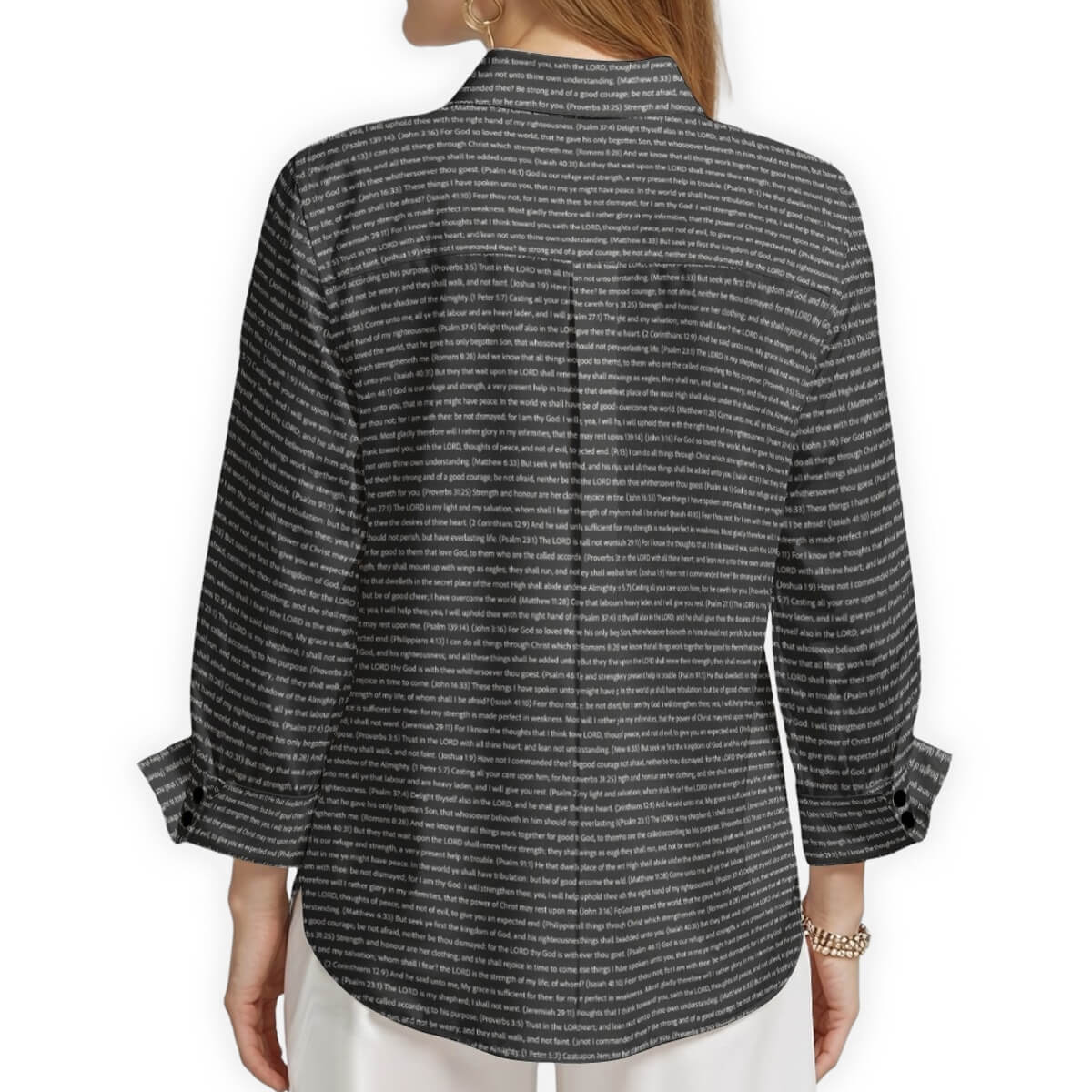 Personalized Women's Linen Textured Cotton 3/4 Sleeve Shirt
