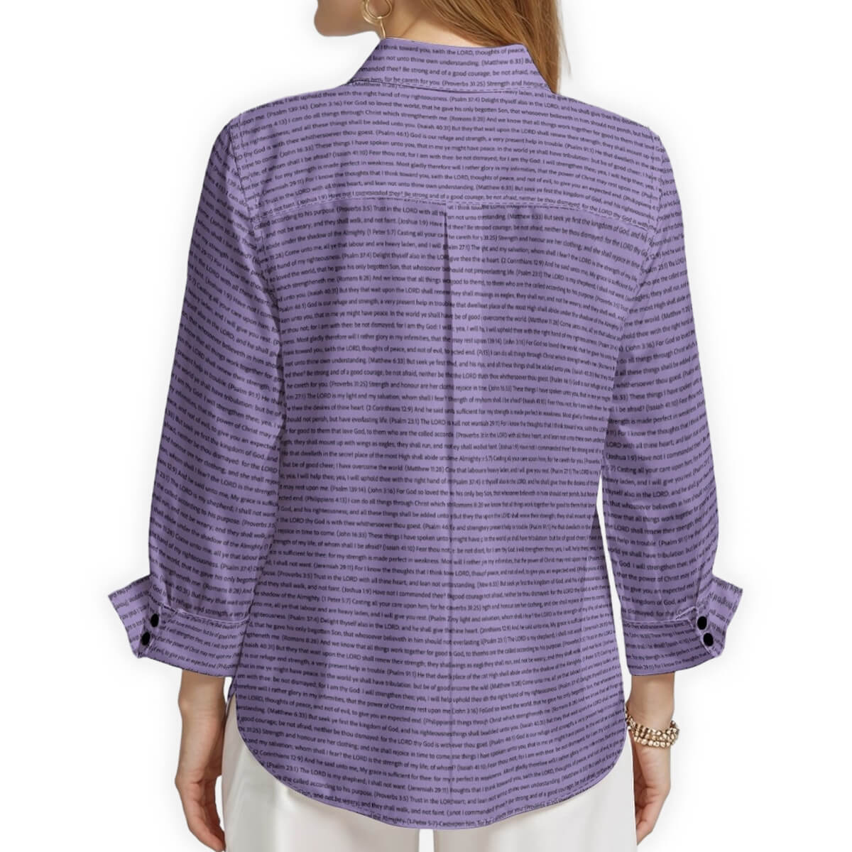 Personalized Women's Linen Textured Cotton 3/4 Sleeve Shirt