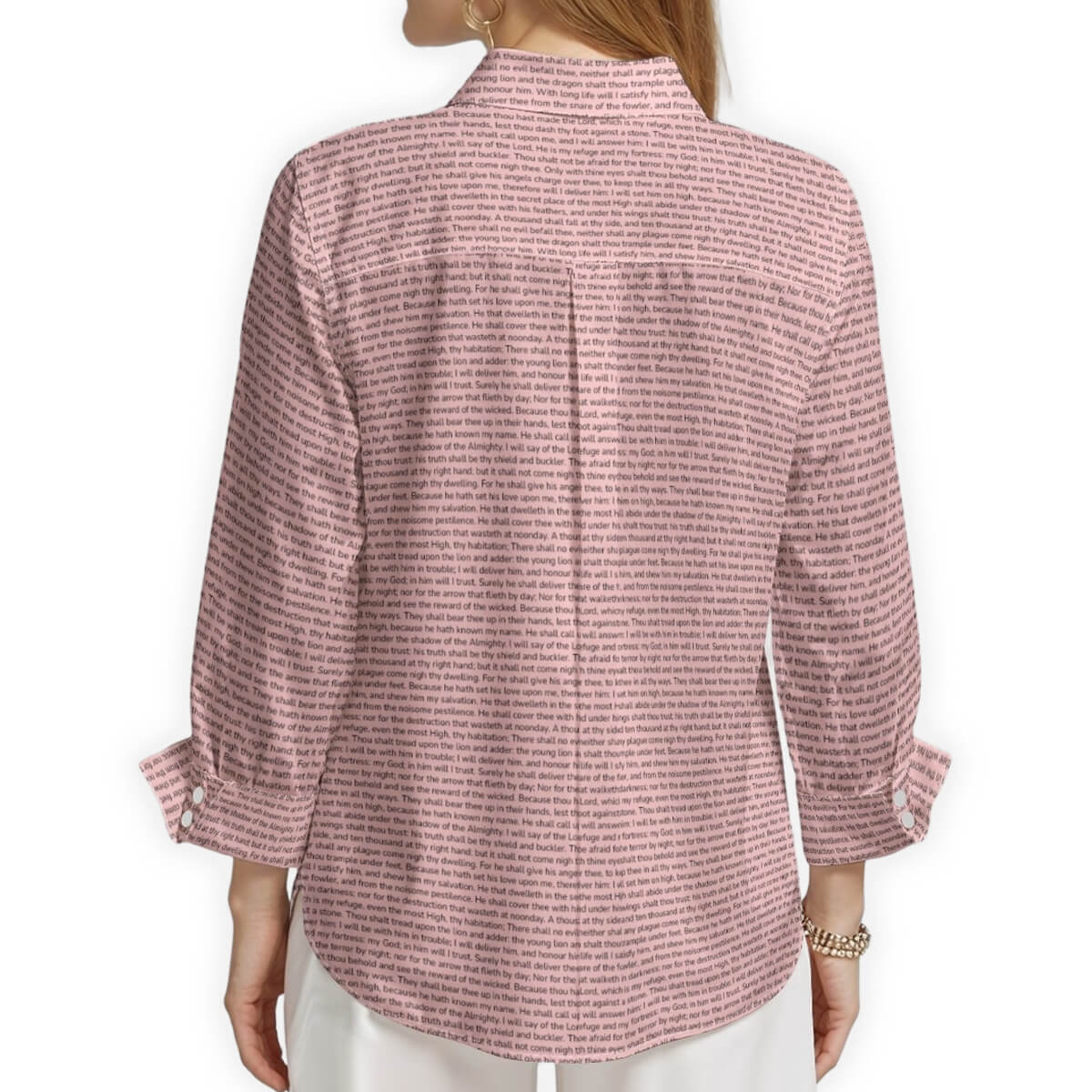 Personalized Women's Linen Textured Cotton 3/4 Sleeve Shirt
