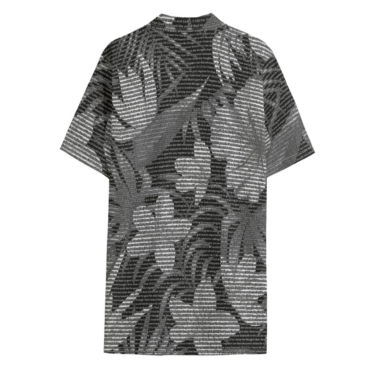 Personalized Men's Cotton Tropical Floral Scenic Hawaiian Shirt