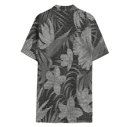 Personalized Men's Cotton Tropical Floral Scenic Hawaiian Shirt