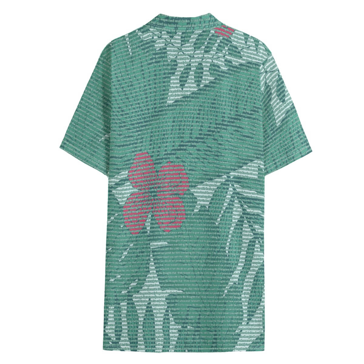 Personalized Men's Cotton Tropical Floral Scenic Hawaiian Shirt