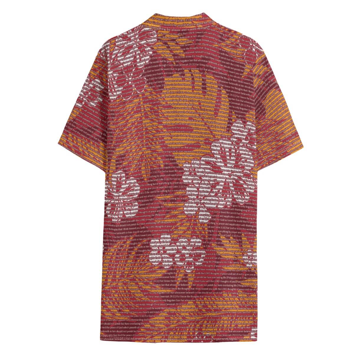 Personalized Men's Cotton Tropical Floral Scenic Hawaiian Shirt
