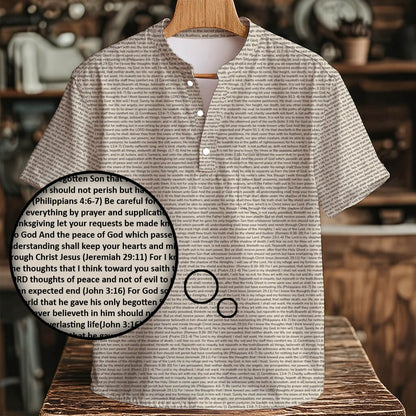 Personalized Men's Henley Short Sleeve Shirt