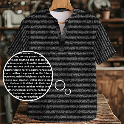 Personalized Men's Henley Short Sleeve Shirt
