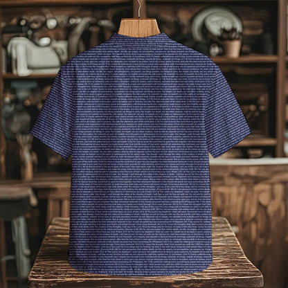 Personalized Men's Henley Short Sleeve Shirt