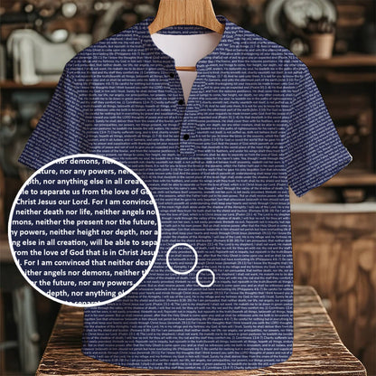 Personalized Men's Henley Short Sleeve Shirt