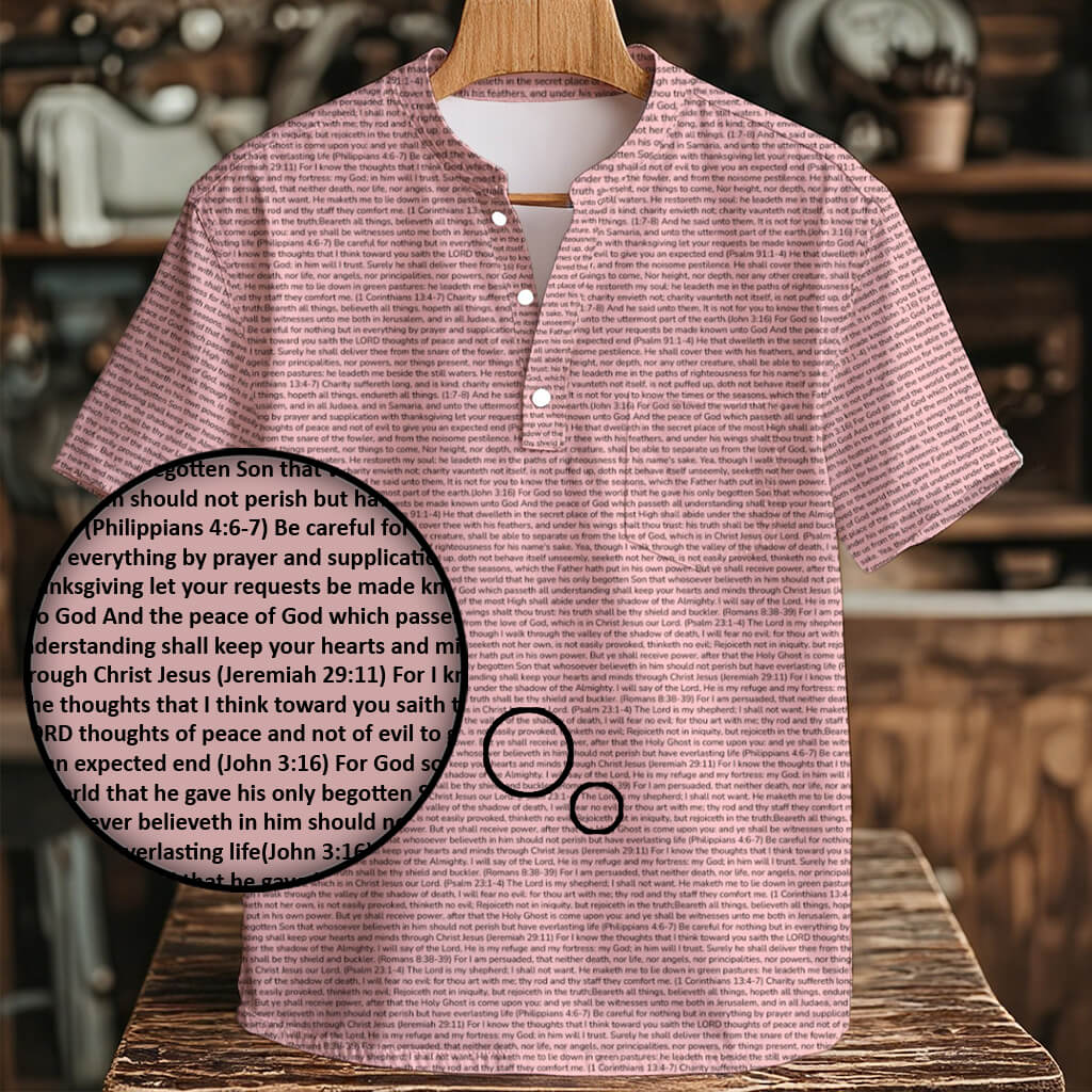 Personalized Men's Henley Short Sleeve Shirt