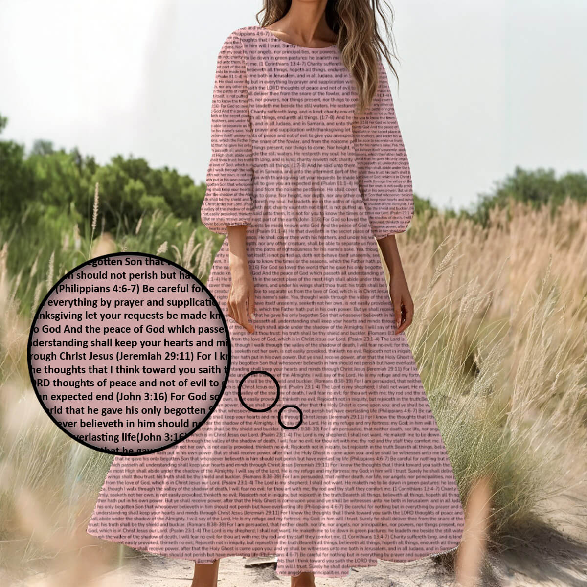 Personalized Women's 3/4 Sleeve Dress