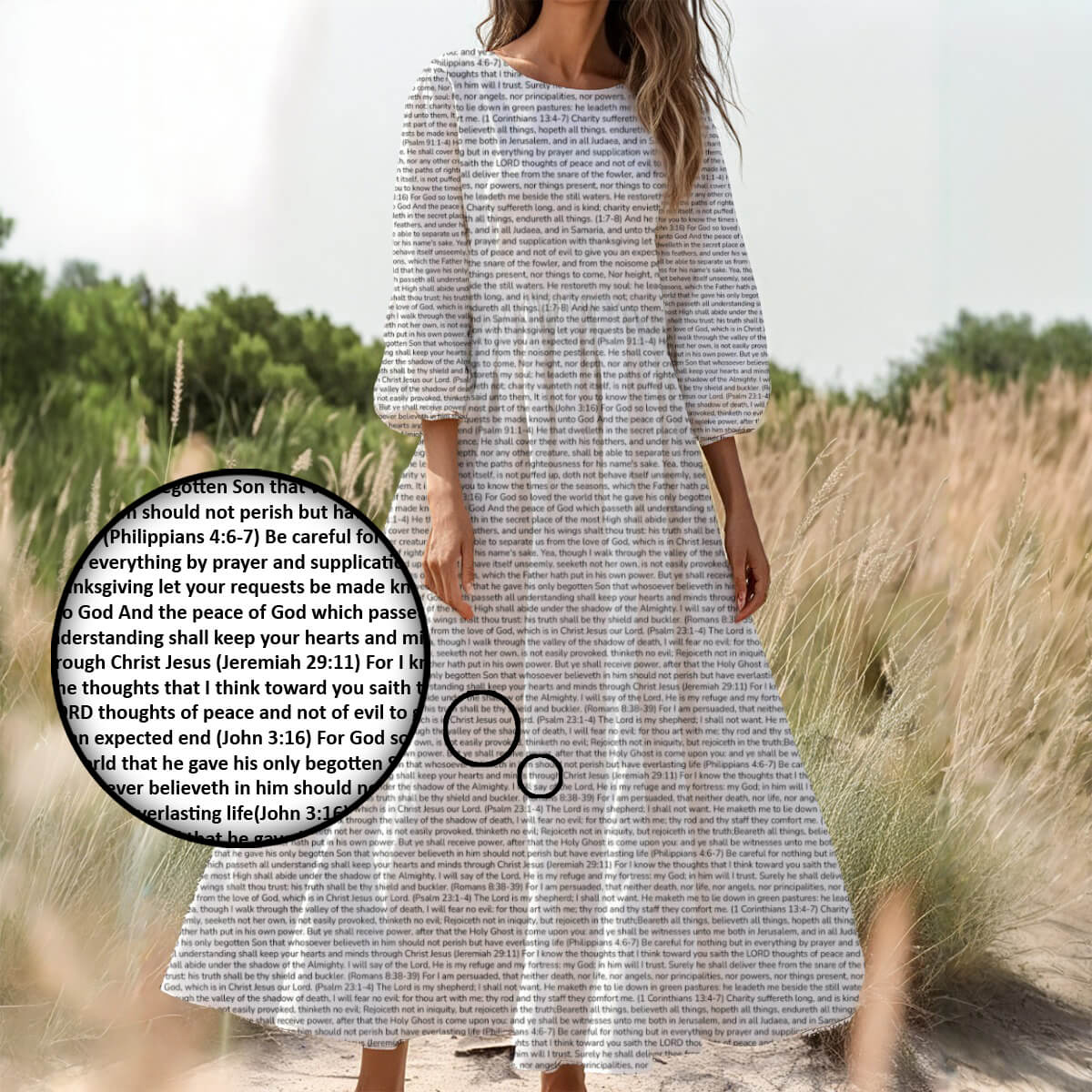 Personalized Women's 3/4 Sleeve Dress
