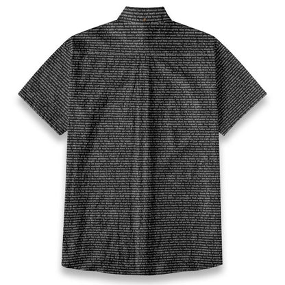 Personalized Men's Linen Textured Cotton Short Sleeve Shirt