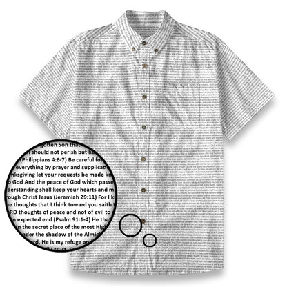 Personalized Men's Linen Textured Cotton Short Sleeve Shirt