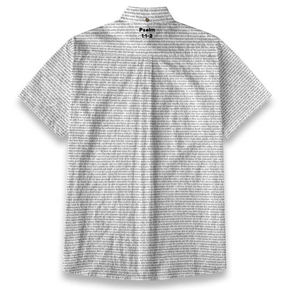 Psalm 1:1-2 Men's Linen Textured Cotton Short Sleeve Shirt